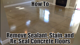 Sealant Removal, Stain, and Re-Seal Concrete Floors
