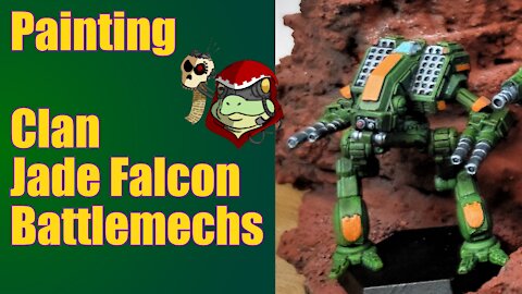 Painting Battlemechs - Clan Jade Falcon - Battletech Kickstarter