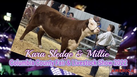 Kara Sledge, Columbia County 4H, Showin MILLIE At Columbia County Fair and Livestock Show 2022