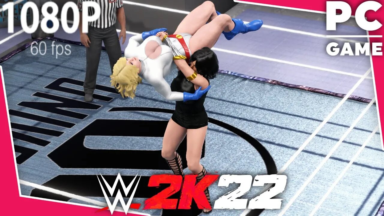 WWE 2K22 | POWER GIRL V SUPERWOMAN! | Iron Woman Match [60 FPS PC]