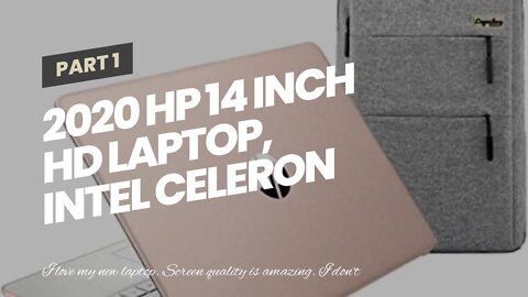 2020 HP 14 inch HD Laptop, Intel Celeron N4020 up to 2.8 GHz, 4GB DDR4, 64GB eMMC Storage, WiFi...