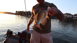 He Caught his PB crappie on Live Minnows (Dock fishing for Crappie)