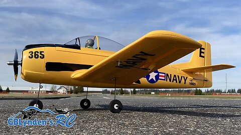 E-flite T-28 Trojan 1.1m BNF Basic RC Warbird Sky Ripping With Mountain Views