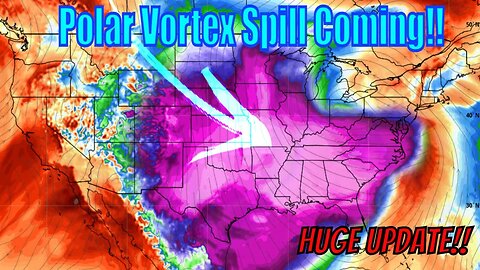 Huge Polar Vortex Spill Update! & Severe Weather Today - WeatherMan Plus