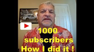 1000 subscribers on YouTube here is how I did it, you can too