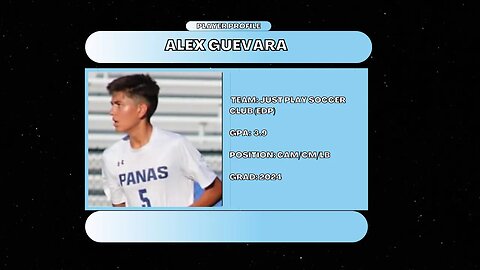 Alex Guevara (Just Play Soccer Club (EDP), 3.9 GPA, Class of 2024)