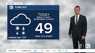Metro Detroit Forecast: Snow mixing with rain this morning