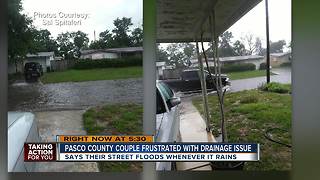 Family frustrated over constant flooding near their home in Holiday