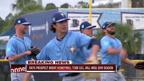 Rays pitching prospect Brent Honeywell tears UCL, likely to undergo Tommy John surgery