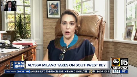 Alyssa Milano takes on Southwest Key