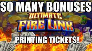 NONSTOP BONUSES + A JACKPOT on ULTIMATE FIRE LINK Slot Machine! This was NUTS!