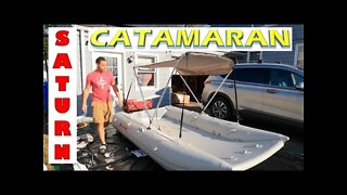 Inflatable Boat Saturn MC365 Catamaran Unboxing & Inflate Test - Boats To Go
