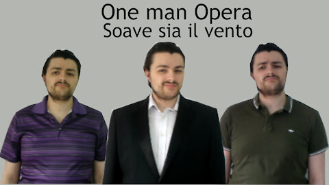 One man trio beautifully sings Mozart's opera