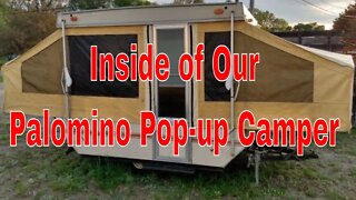 Inside of Our Palomino Pop-up Camper