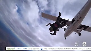 100-year-old veteran celebrates birthday with skydiving adventure