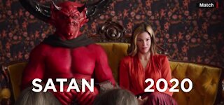 Match ad features a devil meeting '2020'