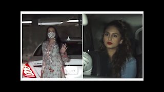 Sonakshi Sinha & Huma Qureshi at Sanjay Leela Bhansali's office 