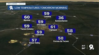 Cool temperatures the next few mornings
