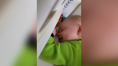 Baby Boy Smiles In His Sleep When Mom Makes Kissing Sounds