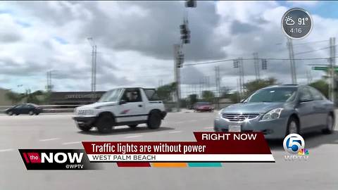 Many traffic lights are without power in South Florida