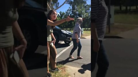 PART 2- EXTREME AUSSIE KAREN SMASHES HER CAR, BLAMES, ABUSES THEN ASSAULTS ELDERLY LADY- CANBERRA