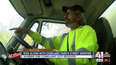 When will the street sweeper hit my block in Overland Park?