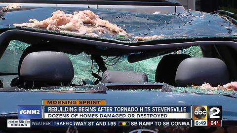 Rebuilding begins after tornado hits Stevensville on the Eastern Shore