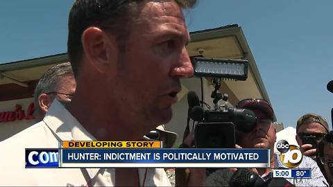 Hunter says indictment 'politically motivated'