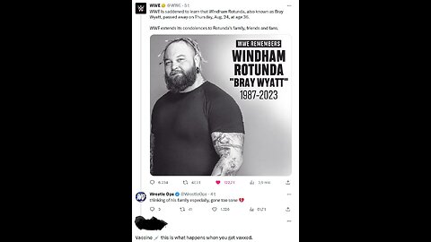 The Wrestling World Reacts to the Passing of Bray Wyatt 😭😭💔💔