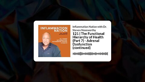 Inflammation Nation with Dr. Steven Noseworthy - 121 | The Functional Hierarchy of Health (Part...