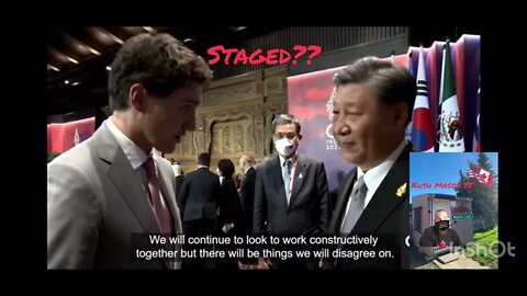 Trudeau and Xi Jinping at G20 summit Indonesia