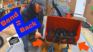 HOW TO FIX & REPAIR BENT SNOWBLOWER AUGER HOUSING SKID SHOE CASTER FRAMES