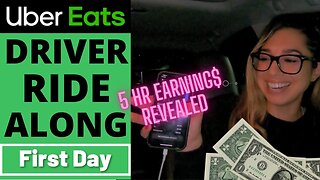 Uber Eats Driver First Day Ride Along | 5 Hour Earning$ Revealed! | Part 3