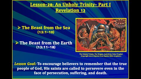 Revelation Lesson-28: An Unholy Trinity - Part I