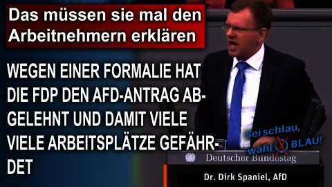 Das müssen sie mal den Arbeitnehmern erklären, Dr. Dirk Spaniel AfD