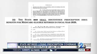 Maryland state retirees losing prescription coverage in 2019