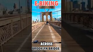 E-Biking Across the Brooklyn Bridge! #shorts #cycling #newyorkcity