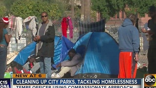 Police cracking down, lending help to homeless community