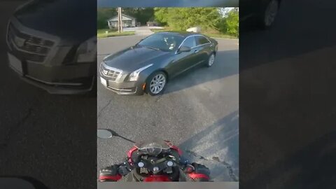 Close Call at Stop Sign! #shorts #motorcycle #crash #closecall #biker