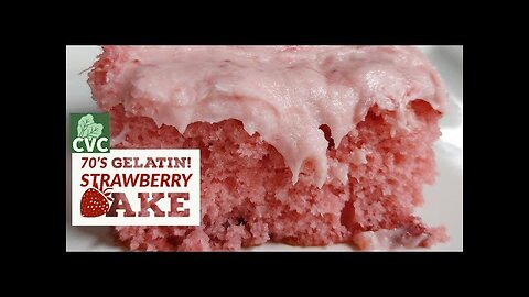 70's Strawberry Gelatin Cake - Cake Mix Recipes