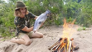 Remote 24 Hour FISHING CHALLENGE Catch & Cook Barramundi AUSTRALIA