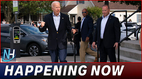 POTUS does a jig leaving church after falling off bike in Delaware