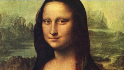 Admiring Mona Lisa by Leonardo da Vinci, Louvre Museum Paris, France
