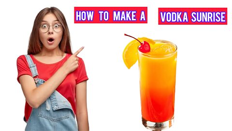 How to make vodka sunrise cocktail 🍹
