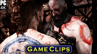 Kratos Takes A Beating Against The Stranger - God Of War