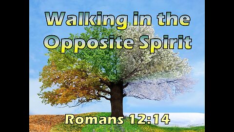 Walking in the Opposite Spirit