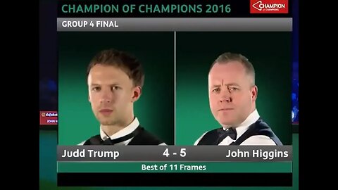 Judd Trump vs John Higgins 2016 Snooker Champion of Champions