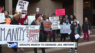 Groups protest conditions at Cuyahoga County Jail