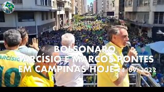 BOLSONARO EM CAMPINAS HOJE , VEJA COMO FOI , SERÁ MESMO QUE AS PESQUISAS ESTÃO CORRETAS? 24/09/2022