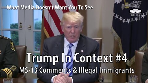 Trump In Context #4 MS13 & Illegal Immigrants